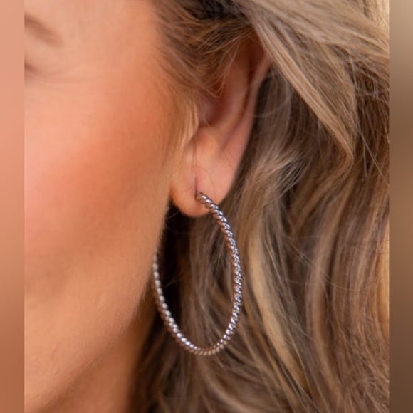Silver Hoops - Picture 1 of 4